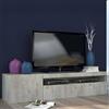 Dmora - Mobile porta TV Roberto, Credenza bassa da soggiorno a 2 ante, Base porta televisione, 100% Made in Italy, cm 150x40h37, Cemento