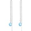 Elli Orecchini da Donna in Argento 925 con Cristallo Blu