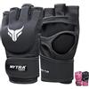 Mytra Fusion Guanti MMA guanti fit boxe donna per Kickboxing Muay Thai Training Cage Fighting e arti marziali miste MMA Guanti (Black, S)