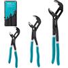 LIBRATON Pinza a Pappagallo, Pinza per Pompa Dell'acqua 3 Pezzi | Set di Pinza Universale in Acciaio Cr-V, Pinze Regolabile con Dispositivo di Sgancio Rapido, per Tubi e Dadi