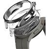 Ringke Slim Compatibile con Cover Samsung Galaxy Watch 5 Pro 45mm (2 Pezzi), Custodia Sottile Rigida PC Antigraffio - Clear & Dark Chrome