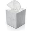 Dasher Products Scatola Porta Fazzoletti Quadrato in Acrilico, per Tessuti Viso, Tovaglioli, Perfetta per Bagno, Scrivania, Controsoffitti, Vanità, Camera da Letto, Comodini (Quadrato, Marmo)