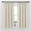 PONY DANCE Tende Termiche Isolanti per Interni con Fettuccia 2 Pezzi 140x145 CM Tenda Oscurante Cameretta Bimba Curtains per Cucina Finestra, Beige Chiaro