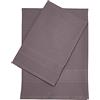 CA' D'ORO Nido d'ape Coppia Asciugamani da bagno, Asciugamani in Cotone Piquè, Set 2 Asciugamani, Viso (60 x 110 cm) + Ospite (60 x 40 cm) (MALVA)