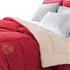 Home Tresor - Piumone Piumino Invernale Caldissimo Imbottitura in Morbida Microfibra Anallergica Soft 300 gr/mq Qualità Premium Reversibile Bicolor (Panna/Bordeaux, Matrimoniale cm. 250x200)