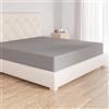 Amazon Basics Lenzuolo con angoli Matrimoniale, 150 x 200 x 30 cm, in 100% Microfibra con altezza da 30cm, Grigio Scuro