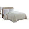 Beatrice Home Fashions Medallion Chenille Copriletto, Cotone, Avorio, Coppia