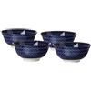 Ritzenhoff & Breker Set Royal Reiko, 4 Pezzi, 15,5 cm Diametro, 650 ML, in Porcellana, Bianco e Blu