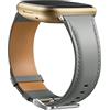 Dirrelo Pelle Cinturino Compatibile con Fitbit Versa 3 Cinturino/Fitbit Versa 4 Cinturino/Fitbit Sense Cinturino per Donna Uomo, Vera Pelle per Fitbit Versa 3 Cinturino/Fitbit Sense Cinturino
