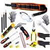 QeeHeng Kit Strumenti Reali Mambini Cintura,22 PZ Bambini Junior Tool Set con Lavorazione del Legno,Costruzione Tool Set per Bambini Pretend Play,DIY Strumenti Reali per Ragazzi & Ragazze Apprendimento