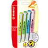 STABILO - Evidenziatore - swing cool | Pack da 4, Verde/Giallo/Blu/Rosa