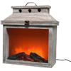 Christmas Decoration Camino in Legno con Fuoco (35 cm)