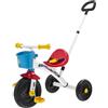 Aziamor Triciclo Vespa 2 in 1 Con Manico Direzionabile Azzurro per Bambini