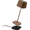 Zafferano Ofelia Pro Lampada da Tavolo Ricaricabile Corten