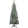 Flora Albero di Natale Slim Silvestre Innevato 150 cm - 278 Rami