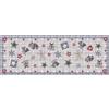 VILBER Tappeto Bells grigio (52 x 140 x 0,2 cm), PVC poliestere, antiscivolo, lavabile, resistente al calore, con possibilità di runner da tavola e tovagliette da gioco.