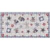 VILBER Tappeto Bells Grigio (40 x 78 x 0,2 cm), PVC poliestere, antiscivolo, lavabile, resistente al calore, con possibilità di percorsi da tavolo e tovagliette abbinate.