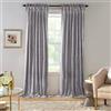 Elrene Home Fashions, Tenda Korena a pannello, in velluto riccio, con laccetti, stile rustico-chic, per soggiorno o camera da letto, 132,1 x 213,4 cm, grigio, 1 pannello