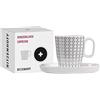Ritzenhoff 3721003 Tazza da caffè espresso 95 ml - Serie Genussklasse No. 3 - Set con piattino, in porcellana - Pezzo di design