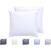 Todocama - Set di 2 federe per cuscino, in microfibra extra morbidi, ipoallergenica, Set di 2 - 60x60 cm Bianco