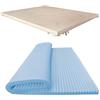Baldiflex Emporio Topper Correttore Materasso Matrimoniale in Memory Foam Fresh Wave, Fodera in Maxicool Sfoderabile, Fresco, Traspirante, ergonomico, antiacaro, 160 x 190 cm h 3 cm