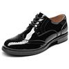 DREAM PAIRS Scarpe Stringate Donna Oxford Scarpe Piatte Nero/Brevetto SDOX2201W-E Größe 41 (EUR)