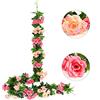 JUSTOYOU 2 ghirlande rose a doppio colore, per fiori di seta, esterni, interni, matrimoni, decorazione da bagno (rosa -13, 13 teste)