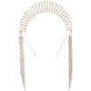 IYOU Maria Alone Corona Fascia per Capelli Oro Scintillante Strass Dea Copricapo Nappa Nozze Festa Costume Diadema per Capelli Copricapo per Donne(Oro)