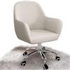 ZZDXW Coprisedia Con Schienale,Fodere Coprisedia Elasticizzato Elegante Per Sala Da Pranzo Con Braccioli Fodera Poltroncina Sala Pranzo Soggiorno Copertura Sedia Da Scrivania ( Color : Beige , Size : 1pc )