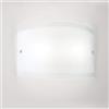 G.E.A. Luce Plafoniera Gea Luce Lecce Pp E27 Led 32x23 Vetro Bianco Satinato Lampada Soffitto Parete Rettangolare Moderna Interno
