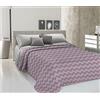 HomeLife Copriletto una piazza e mezzo Cotone Primaverile/Estiva Made In Italy [220x280] | Coperta Cotone Leggera per Letto alla Francese | Copri Letto Traspirante con Fantasia Geometrica | Rosa