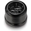 fontini 30 - 202 - 27 - 2 - Base terrestre Lateral presa 16 a 250 V in porcellana nero Pack