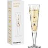 RITZENHOFF 1071025 Bicchiere da champagne 200 ml - Serie Goldnacht No. 25 - Nobile pezzo di design con oro vero - Made in Germany