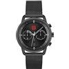 HUGO Orologio analogico multifunzione al quarzo da uomo con cinturino in maglia metallica in acciaio inossidabile Nero - 1530260