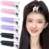 Qiwenr 6Pcs Bigodini in Nylon,Plastica Set Rulli Per Capelli, Professionale, Autoadesivi Autoaderenti, Mini Strumenti Per Capelli Fai-Da-Te, Nero