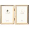 Lawrence Frames Cornice con modello con bordo perlinato, 8,9 x 12,7 cm, doppia, oro