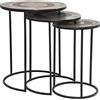 Kare Design Tavolino d`Appoggio Marrakesh (3/Set), Grande 59x48x48cm, Medio 54x41x41cm, Piccolo 48x33x33cm, per Divano, Commodino, Stanza da Letto, Corridoio, Stile Orientale/Etnico