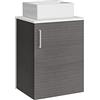 Baikal Mini, Legno Ceramica Melamina 16 Metallo, Cenere, Una Puerta TG