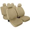 Rebeca Shop Coprisedili per Auto Modello universali compatibili per autovetture Senza airbag Laterale, No sedili Sportivi e Senza braccioli Made in Italy (Beige)