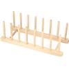 Yuechenggui 1, Pino, Legno Naturale,Supporto per piatti, supporto per coperchio di pentola, scolapiatti in legno di bambù Supporto per Tagliere Coperchio in legno per Ciotola, Tazza, Scolapiatti