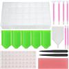 SZJYG 24 Pezzi Diamond Painting Kit Completo Accessori, DIY Diamante Pittura Punto Croce Strumento Kit con Scomparti Scatola Pinzette Penne