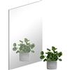 DRERIO Specchio 40 X 30cm Adesivio da Parete, 1 Pezzi Grande Specchio Acrilico, Rettangolare Decorativi per Armadio, Bagno