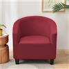 Highdi Copripoltrona 1 Posto Elasticizzato Tinta Unita Chesterfield, Fodere Copripoltrona da Cocktail Universale Lavabile Rimovibile Fodera per Poltrona per Hotel Salotto (Rosso)