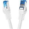 Cavo Ethernet 25 Metri, Cat 6 Cavo LAN 25m Bianco Piatto Cavo Di