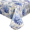 Tex family TOVAGLIA antimacchia RESINATA TORINO idrorepellente (Cm. 140x240 x12 persone, Pesci Mare marino blu)