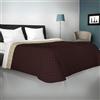 Viterbo Biancheria - Copriletto Singolo Estivo e Primaverile Leggero, Trapuntino Singolo Double Face Realizzato in Italia, Trapunta Singola Leggera 170x250cm (Singolo (880), Beige/Marrone)