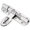 Tiberham - Chiavistello scorrevole per porta scorrevole, 100 mm, in acciaio inox, con lucchetto, per porte a torre, per bagno, WC, cancelli, cancelli, cancelli