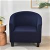 Highdi Copripoltrona 1 Posto Elasticizzato Tinta Unita Chesterfield, Fodere Copripoltrona da Cocktail Universale Lavabile Rimovibile Fodera per Poltrona per Hotel Salotto (Blu Scuro)