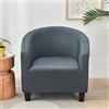 Highdi Copripoltrona 1 Posto Elasticizzato Tinta Unita Chesterfield, Fodere Copripoltrona da Cocktail Universale Lavabile Rimovibile Fodera per Poltrona per Hotel Salotto (Grigio Scuro)