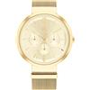 THW Tommy Hilfiger Orologio Analogico Multifunzione al Quarzo da Donna con Cinturino in Maglia Metallica in Acciaio Inossidabile Dorato - 1782539